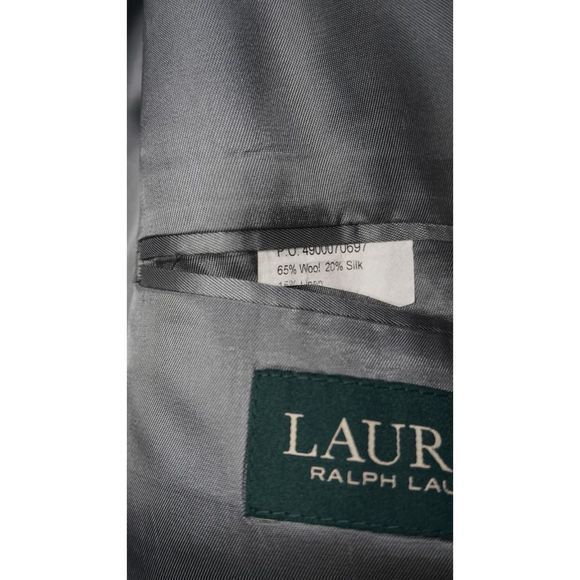 Ralph Lauren Men's Gray Silk Wool Linen Blend Blazer Suit Jacket See Measurement - Picture 4 of 7